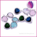 Various color crystal pendant with silver framed